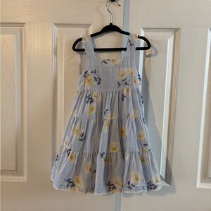 Joie Blue & Yellow Tiered Floral Kids Dress Size 3T